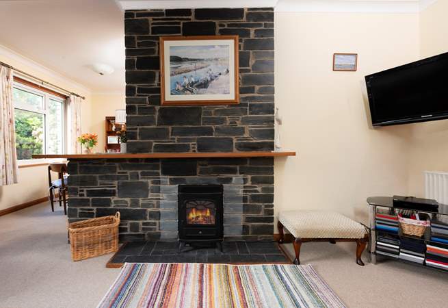 An inviting area on chillier evenings.