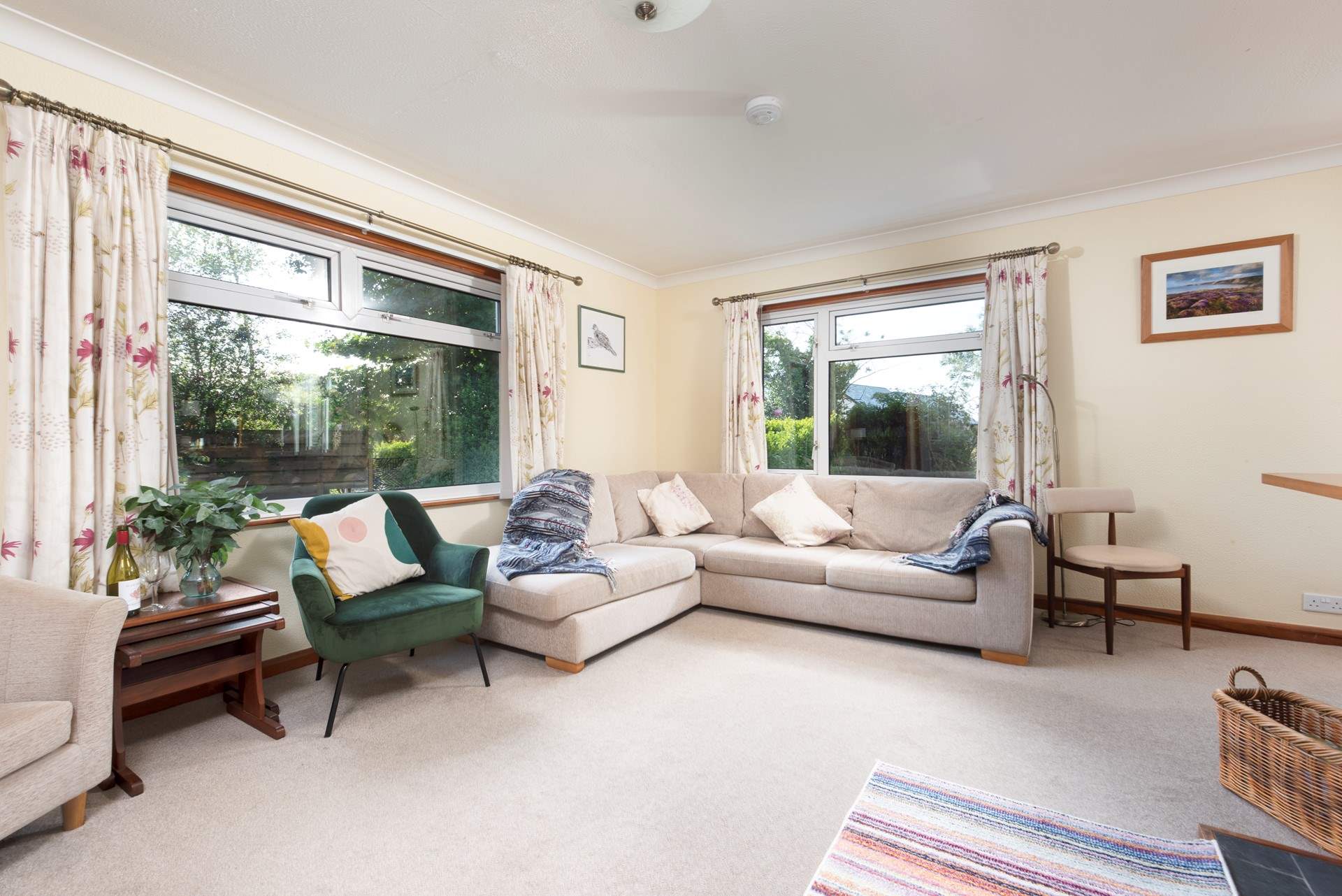 The living area is spacious and light.