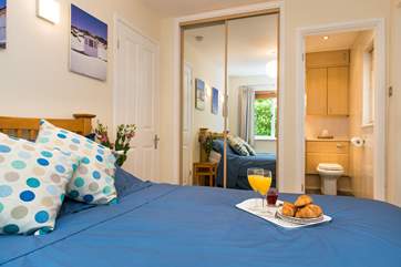 The en suite leads off from the bedroom.