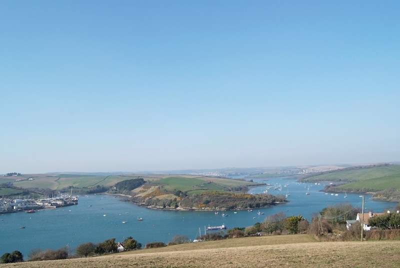There are some spectacular views and walks around the South Hams. This is the Kingsbridge Estuary with Salcombe shown on the left.