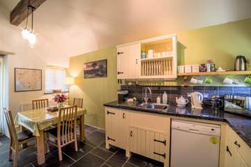 Well-equipped kitchen.