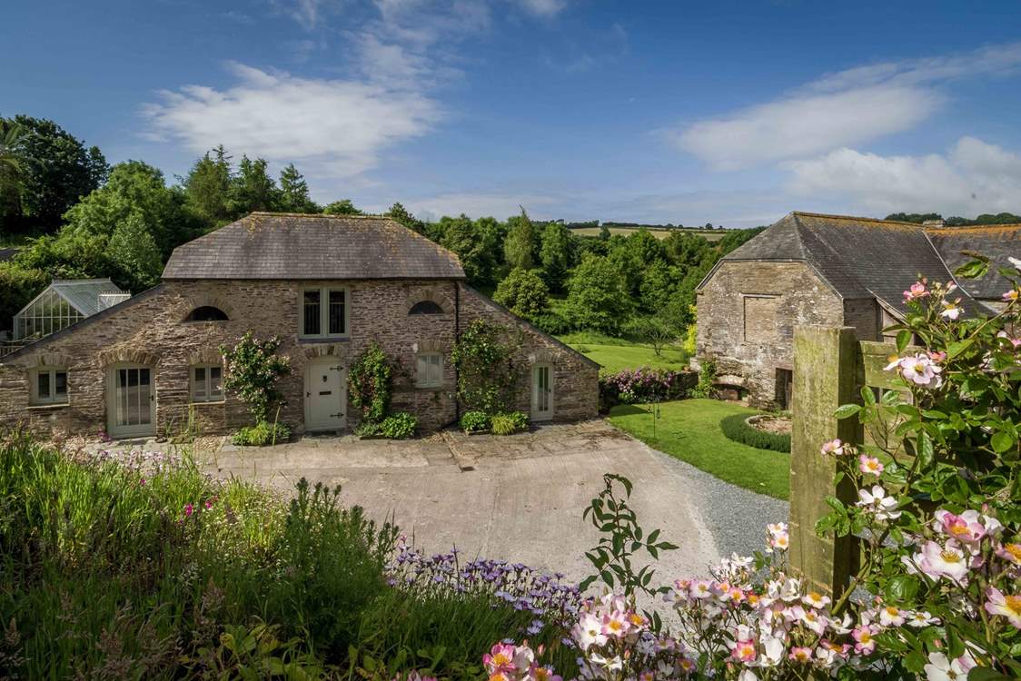 Looking down at the front of Leigh Barn, what a stunning place!