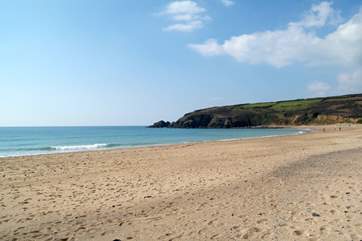A little further up the coast is the long sandy beach at Praa Sands, dog friendly out-of-season, and easy access to the coast paths.