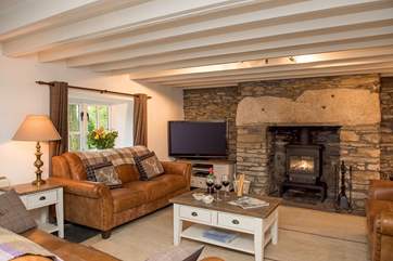 The wood-burner will keep you warm and cosy all year round.