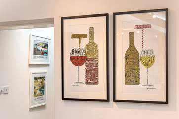 Fitting artwork in the kitchen.