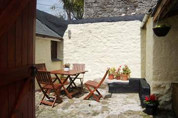 The enclosed private courtyard is a real sun-trap.