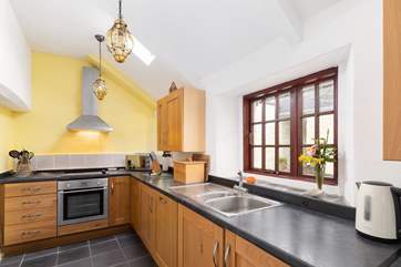 The lovely, bright kitchen.