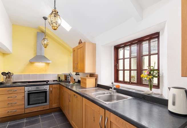 The lovely, bright kitchen.