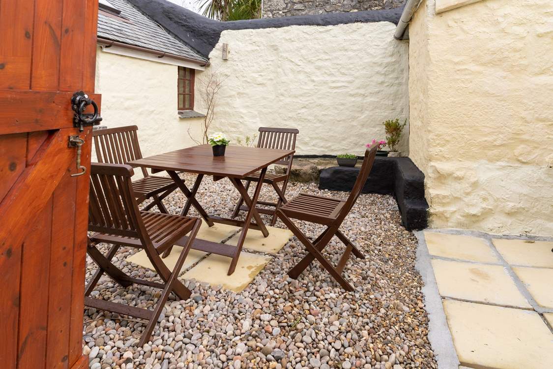 The enclosed private courtyard is a real sun-trap.