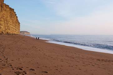 The stunning Jurassic Coast (this is West Bay at Bridport) is just 10 miles away.