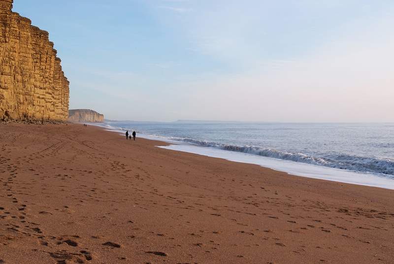 The stunning Jurassic Coast (this is West Bay at Bridport) is just 10 miles away.