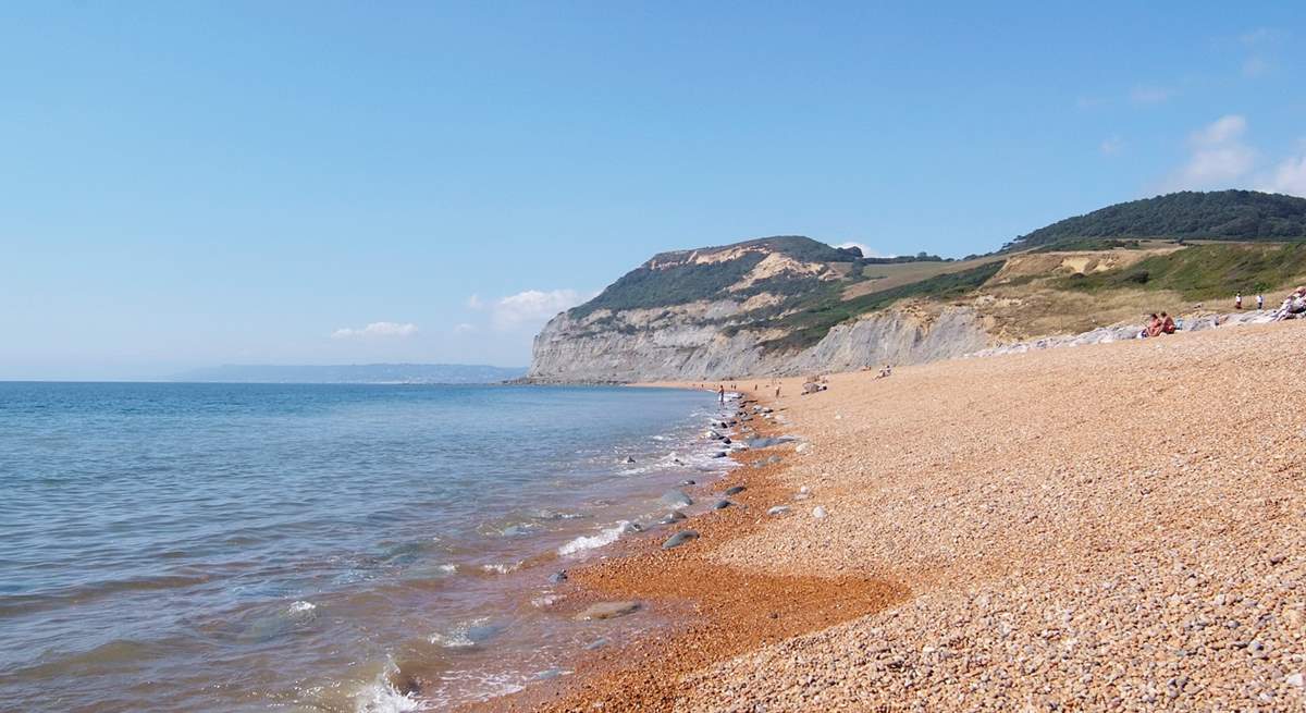 The beach at Seatown, just below Golden Gap.