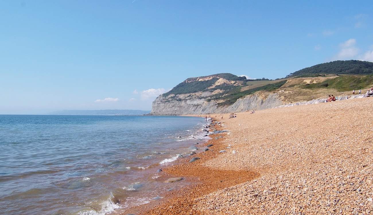 The beach at Seatown, just below Golden Gap.