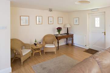 This reading-area is part of the open plan sitting-room.
