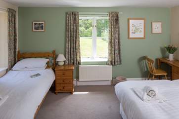 Another view of Lichen, on the ground floor, the wet-room is opposite, and a separate cloakroom.