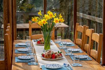 Enjoy a leisurely breakfast with views across the nature reserve.