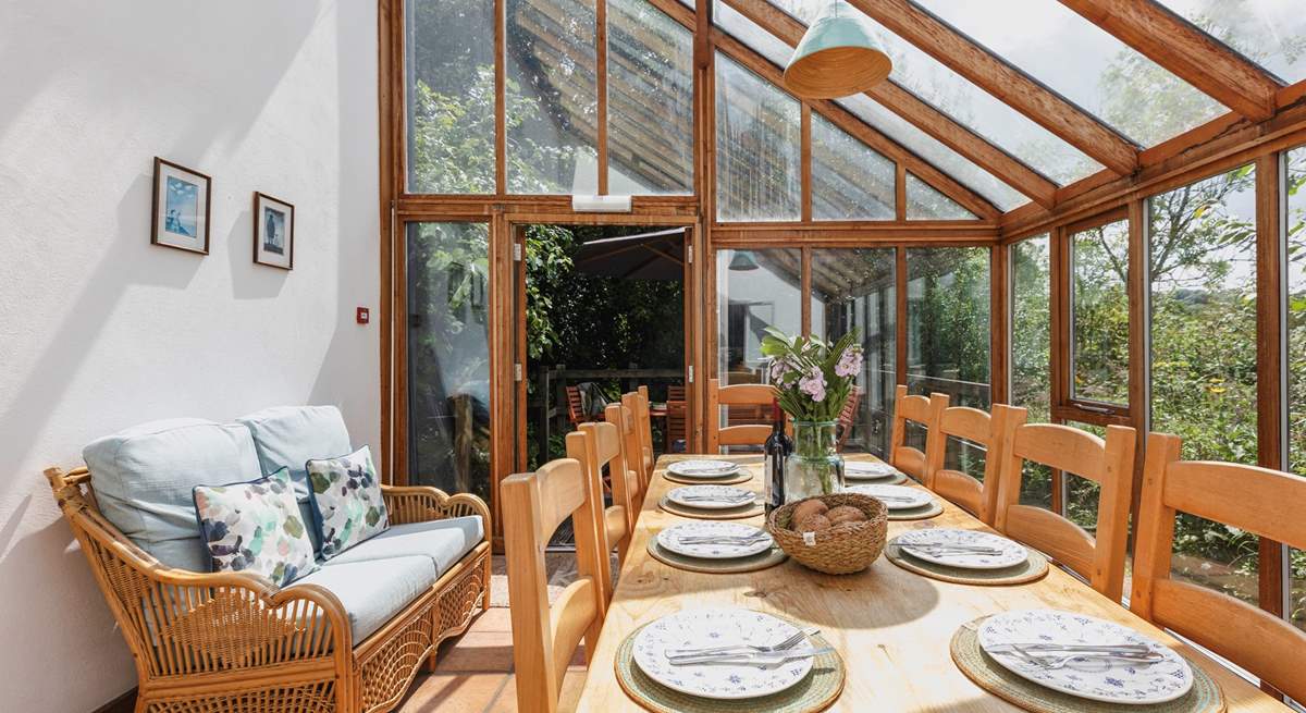 The garden-room makes a fabulous dining space and the views over the nature reserve are uninterrupted.