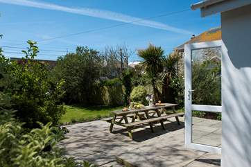 The gorgeous terrace, the perfect spot for breakfast, before heading off to the beach for the day.