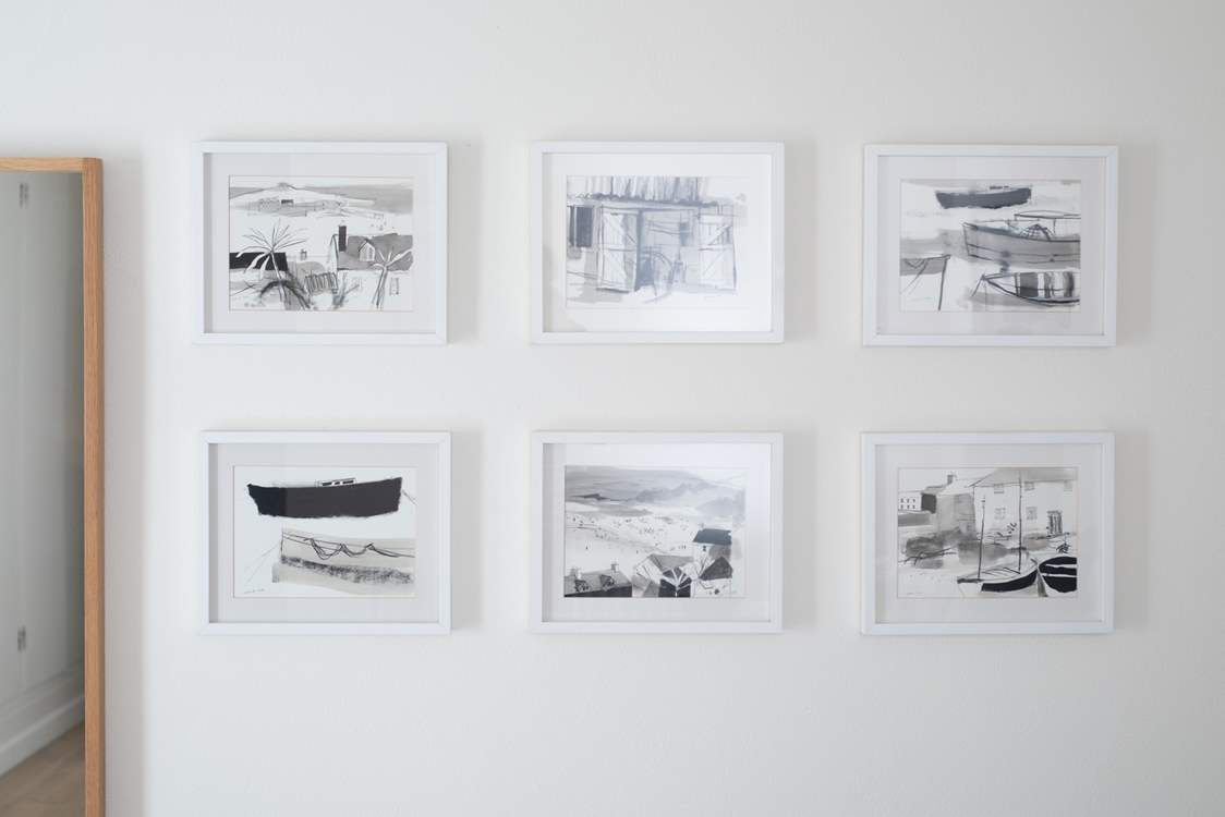 Beautiful artwork adorns the walls.