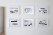 Beautiful artwork adorns the walls.