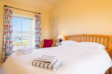 The master bedroom has a fabulous outlook.