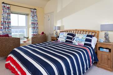 The master bedroom has a fabulous outlook.