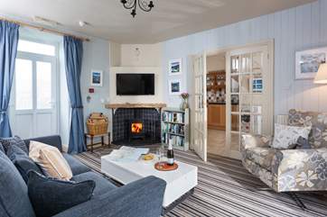 On the cooler days, the wood-burner will keep you cosy.