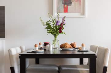 Breakfast is ready.