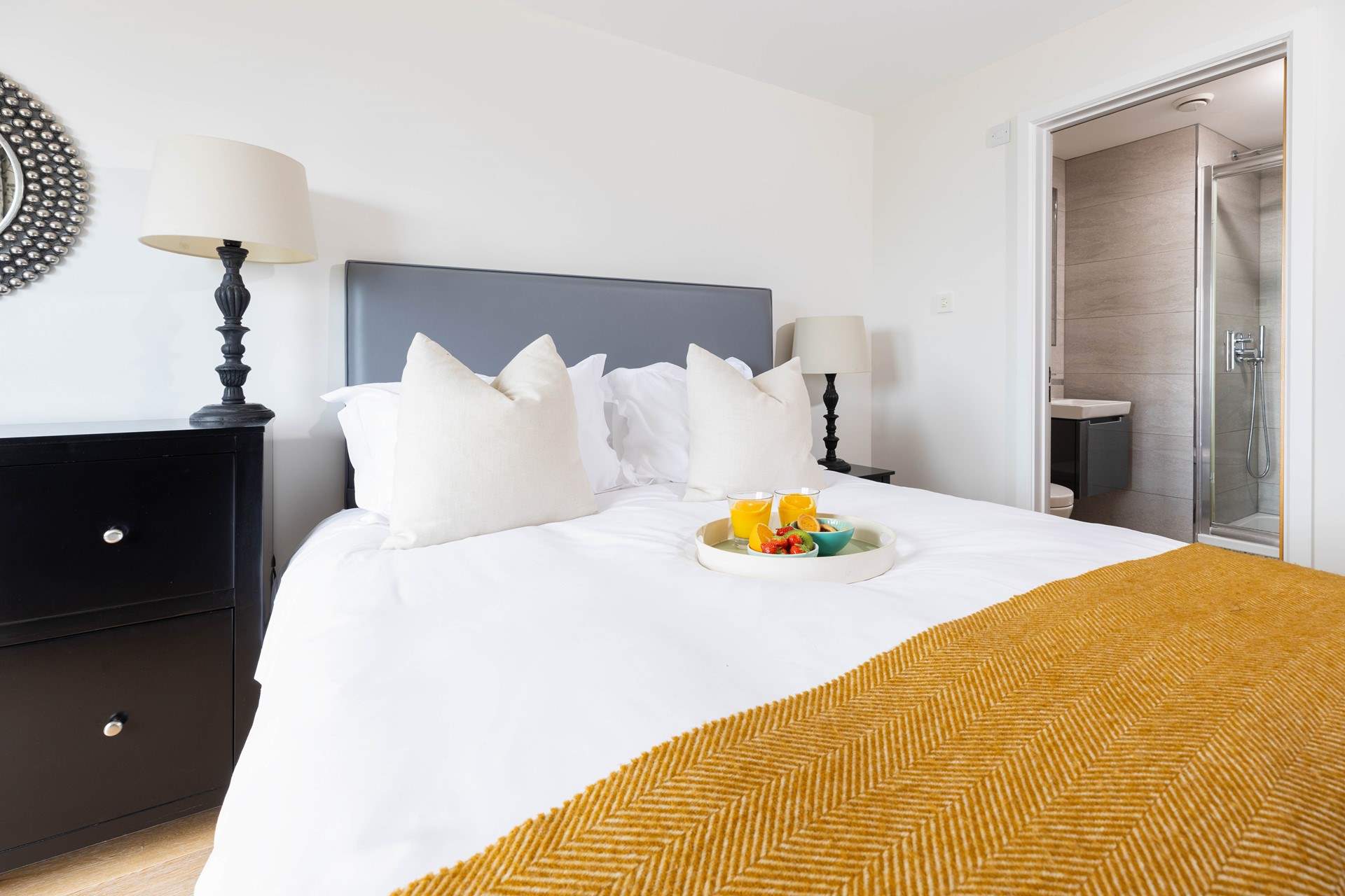 Bedroom 1 with its modern en suite to step into.