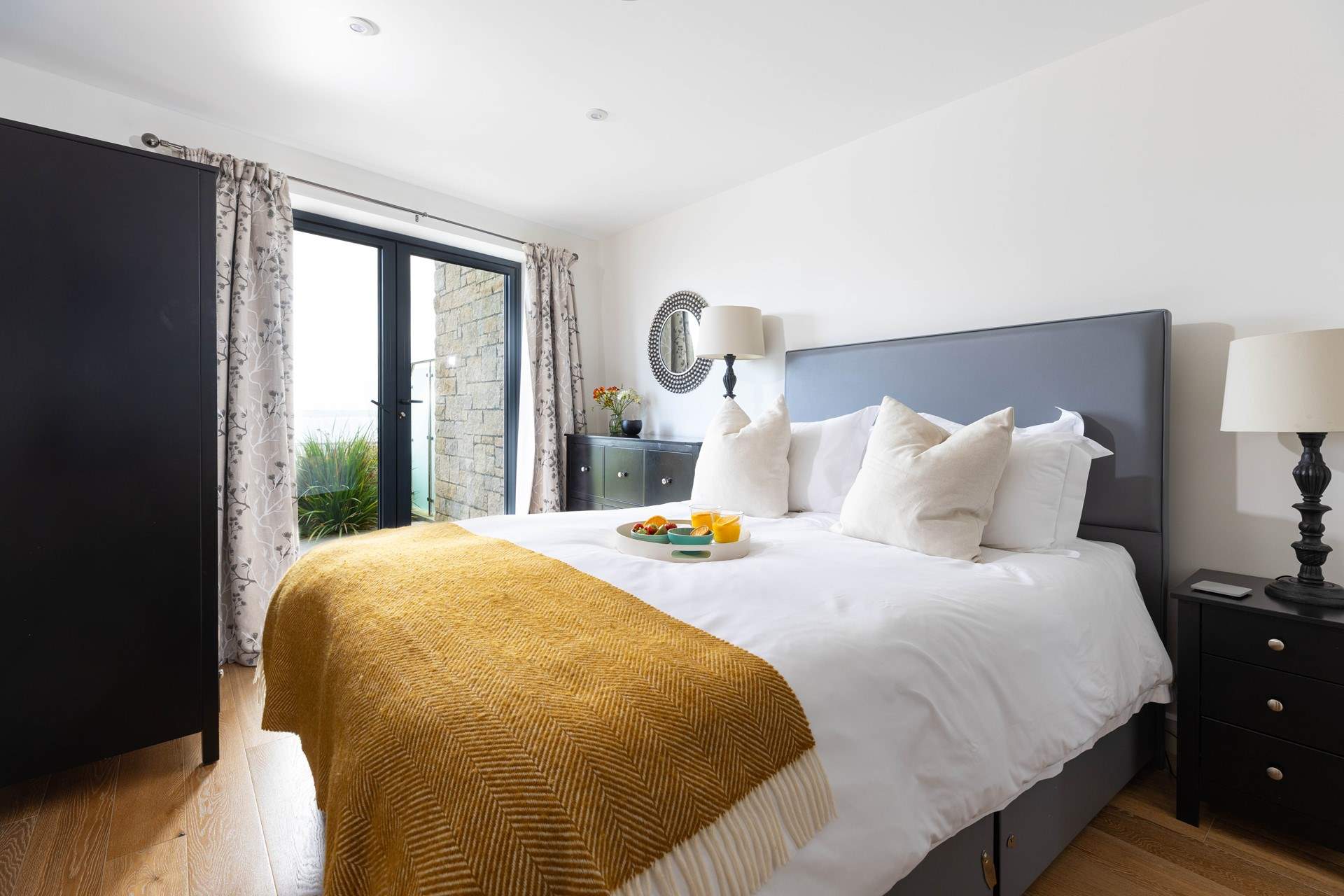 A deep-filled mattress, luxury linens, a view and access to your terrace from bedroom 1, a very special place indeed.