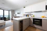 The kitchen is sleek, modern and equipped with everything an aspiring chef may need.