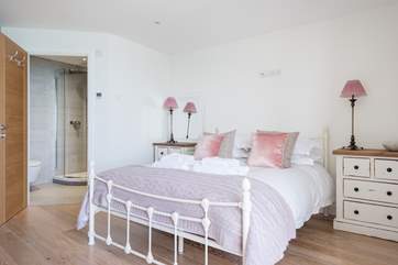 The main bedroom is very stylish.