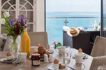 Your breakfast is ready.