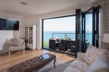 Step out onto the balcony- and soak up the view.