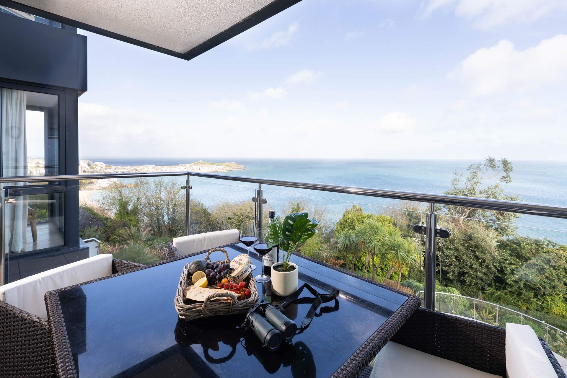 Share a glass of wine on the stunning terrace, take your binoculars, this view is one to remember.