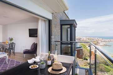 The views from the balcony stretch for miles!