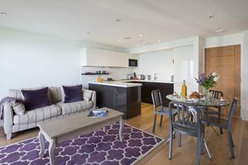 The open plan living-area is super stylish.