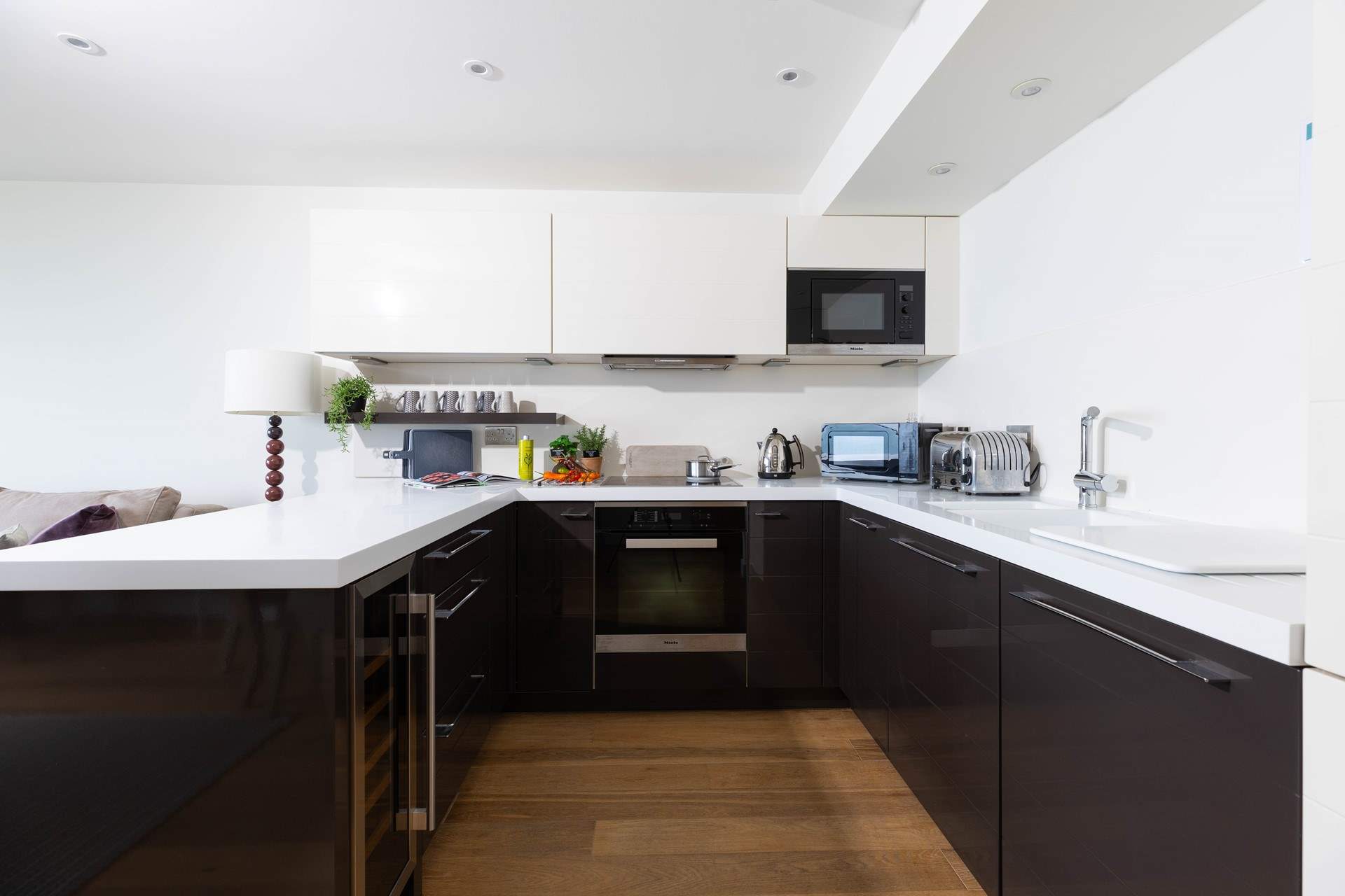 Preparing the party's meals will be a pleasure in this gourmet kitchen.