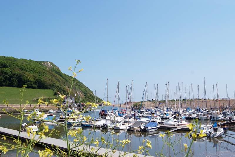 This is the little harbour at Axmouth.