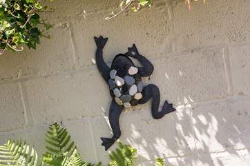 The courtyard has lots of character.