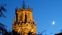 View of St Andrew's Church from the courtyard of the cottage.