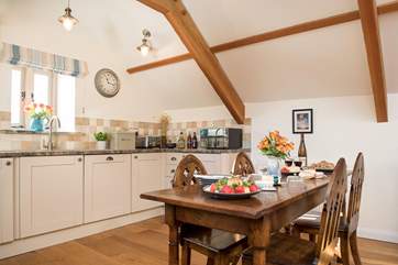 The lovely kitchen-dining area.