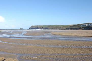 The beach at Polzeath.