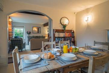 The dining-area leads off from the sitting-room.