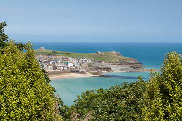 The view to The Island in St Ives from the apartments (not the view from Windjammer although it does have stunning sea views).