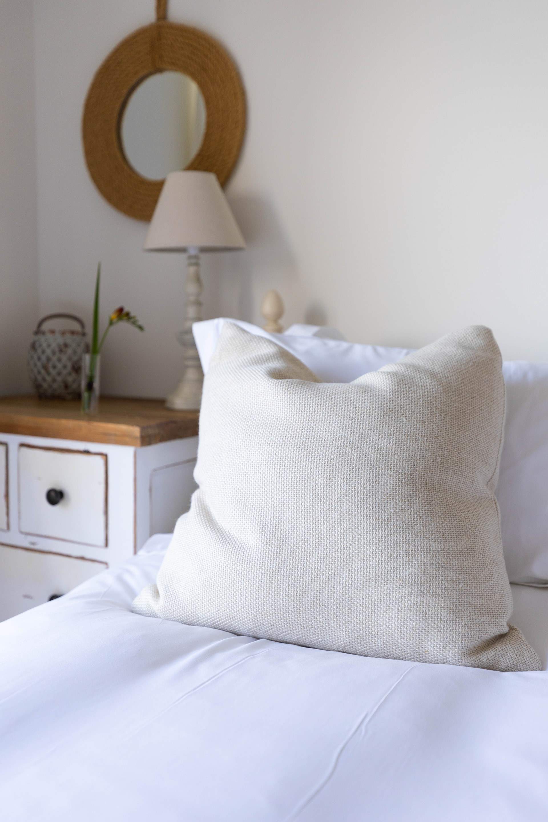 Charming touches throughout this contemporary sea side apartment.