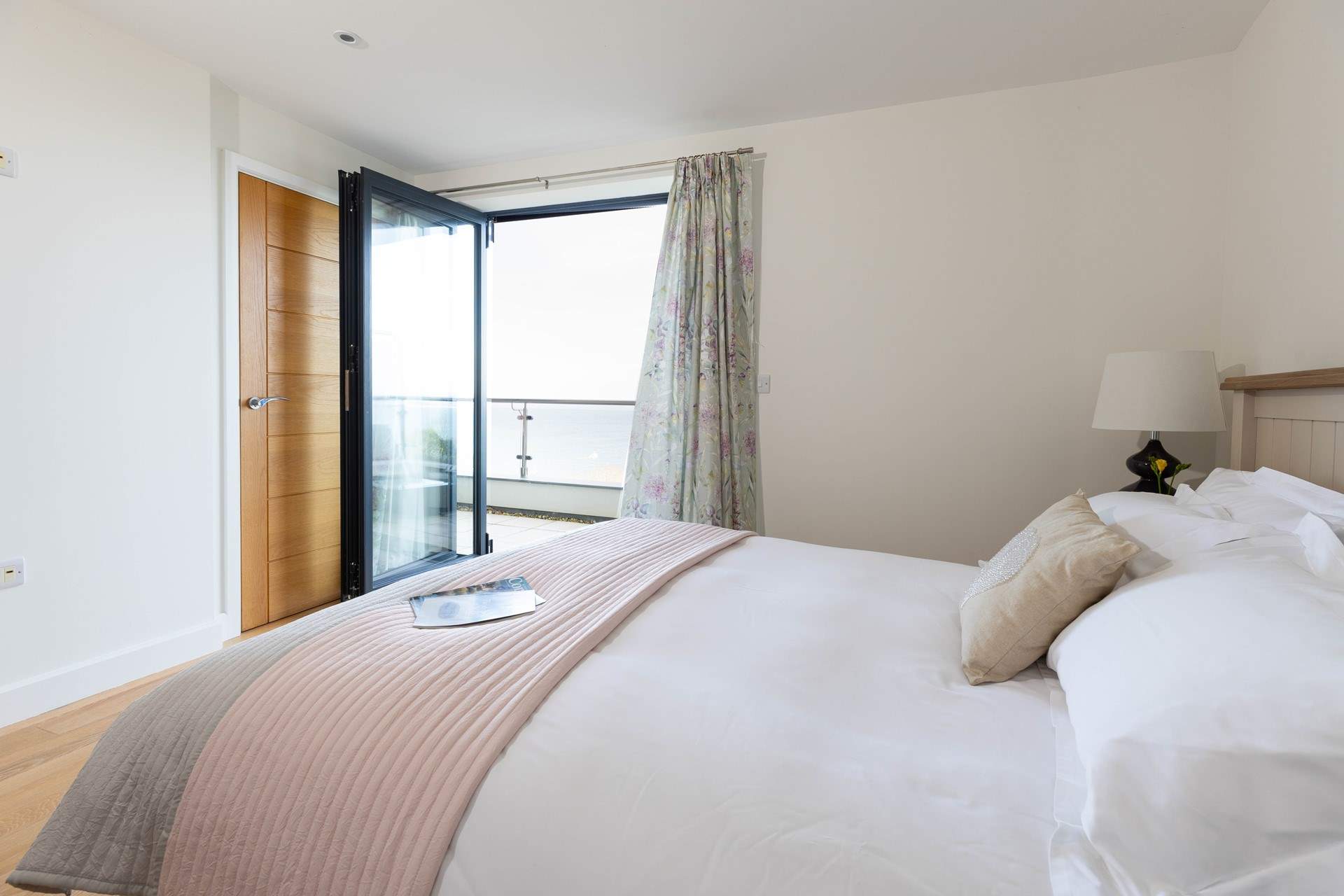 Bedroom 1 has a sumptuous king-size bed, luxury linens and an amazing view.