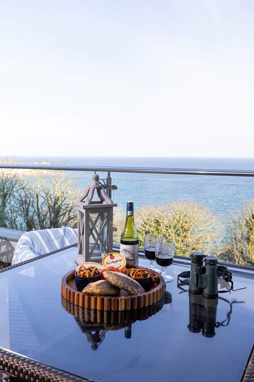 Have your binoculars handy on the spectacular terrace.