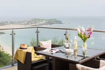 Views stretch across to St Ives.