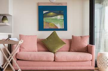 The comfy sofa.